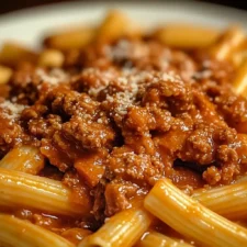 Meat Sauce Rigatoni Recipe